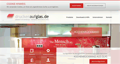 Desktop Screenshot of druckenaufglas.de