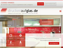 Tablet Screenshot of druckenaufglas.de